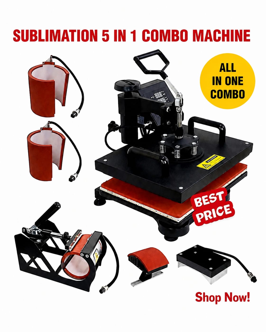 5 IN 1 HEAT PRESS MACHINE