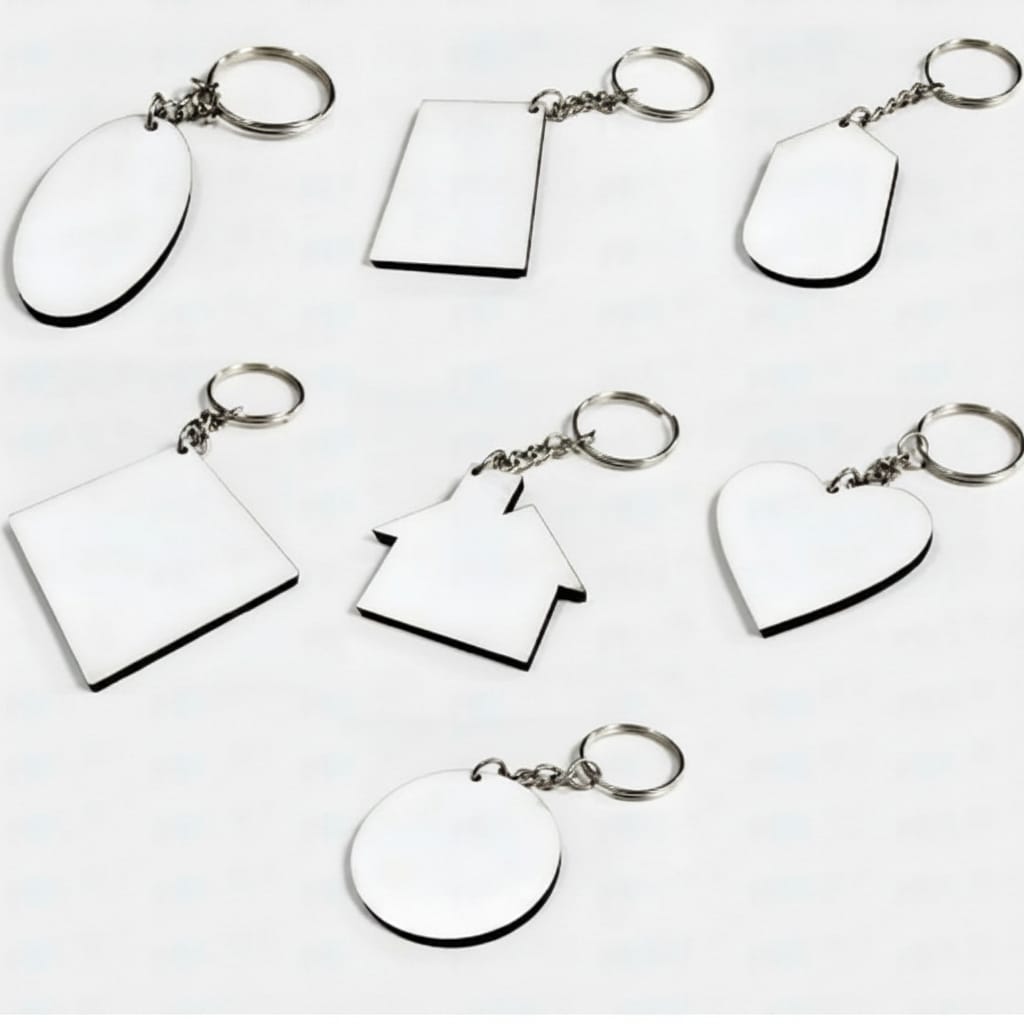 MDF DOUBLE SIDE KEYRING