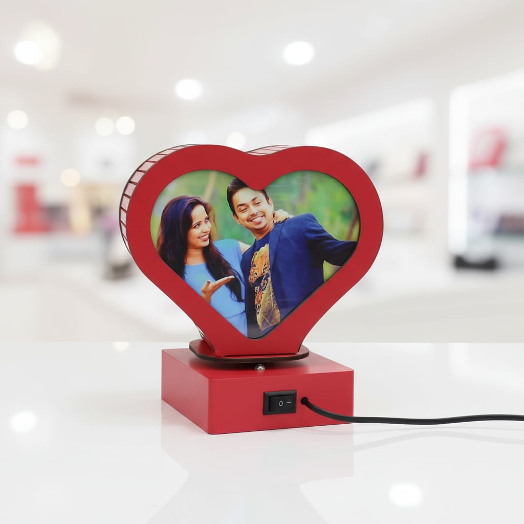 HEART ROTATING LED SUBLIMATION LAMP