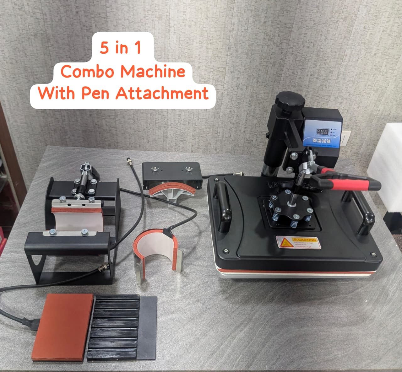 HEAT PRESS WITH PEN ATTACHMENT