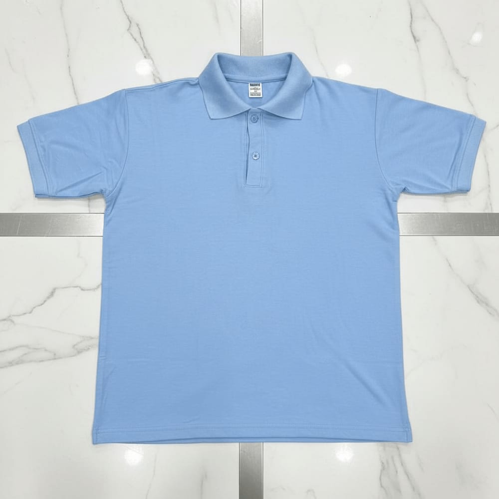 SKY BLUE COLLAR TSHIRT