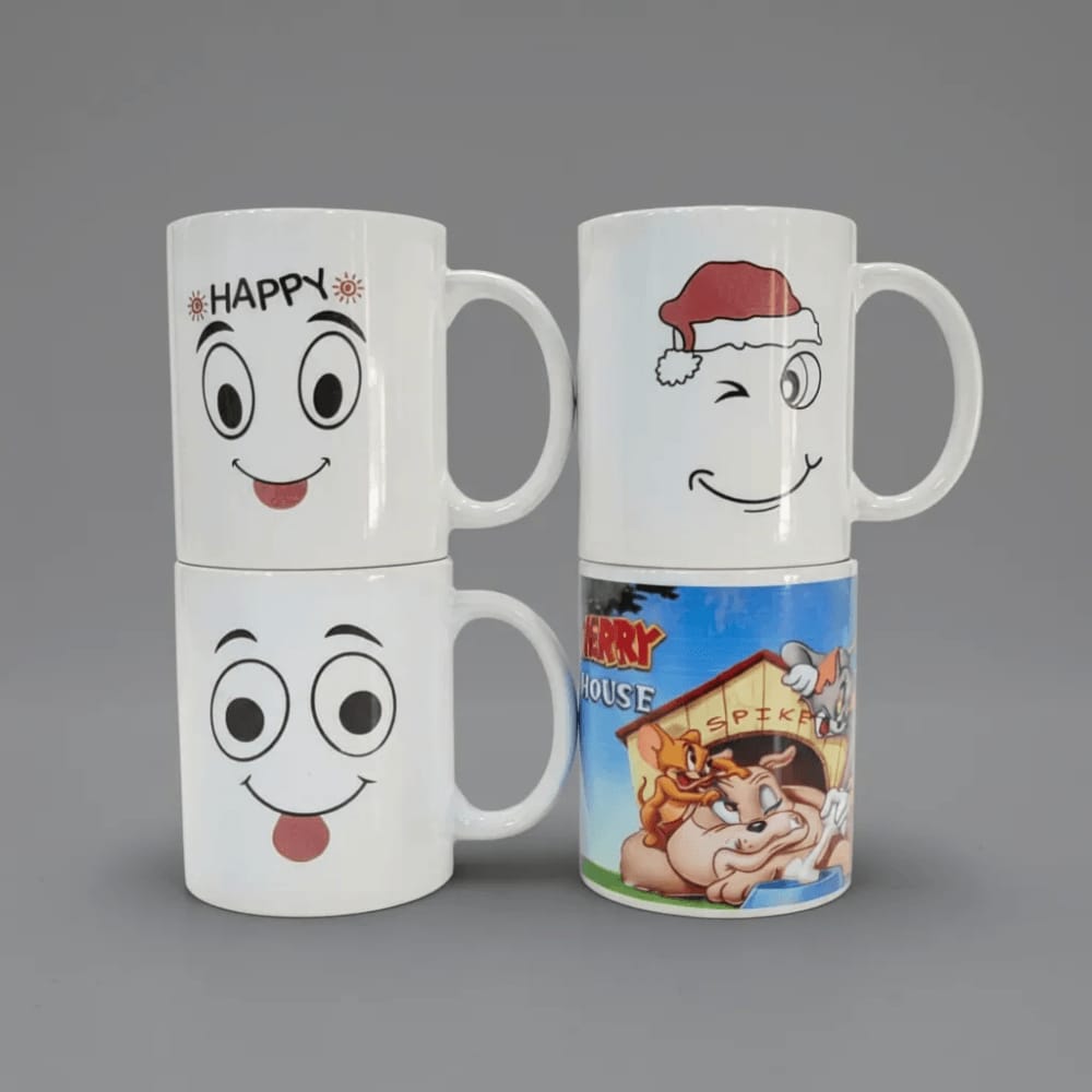 PRINTED WHITE MUG